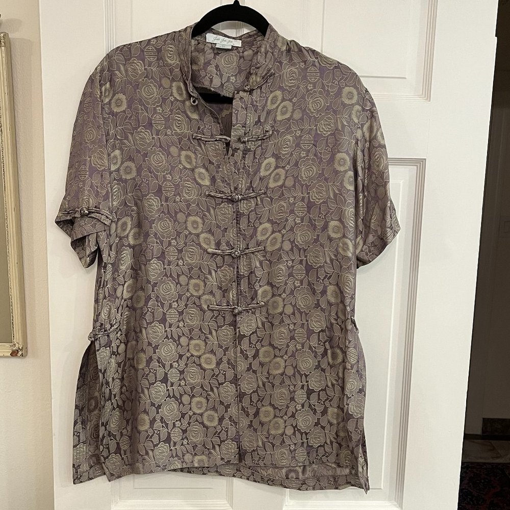 Silk Asian Style Two Piece Set